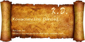 Kovacsevics Dániel névjegykártya
