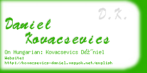 daniel kovacsevics business card
